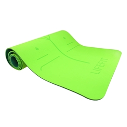 Podložka LIFEFIT YOGA MAT LOTOS DUO, 183x58x0,6cm, zelená