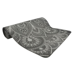 Podložka LIFEFIT YOGA MAT MANDALA DUO, 183x58x0,6cm, černá