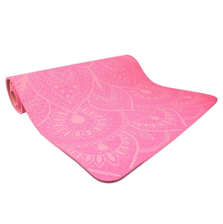 Podložka LIFEFIT YOGA MAT MANDALA DUO, 183x58x0,6cm, růžová
