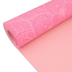 Podložka LIFEFIT YOGA MAT MANDALA DUO, 183x58x0,6cm, růžová