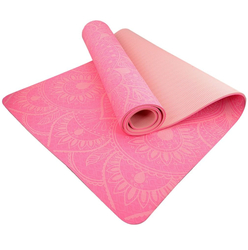 Podložka LIFEFIT YOGA MAT MANDALA DUO, 183x58x0,6cm, růžová