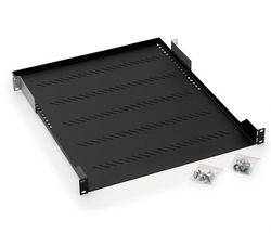 Polička s perforací 1U/150mm RAL 9005 černá