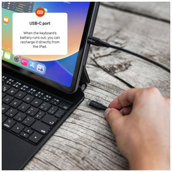 Pouzdro s bezdrátovou klávesnicí FIXED Typee pro Apple iPad 10,9" (2022)/iPad 11" (2025), CZ, černé