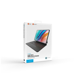 Pouzdro s bezdrátovou klávesnicí FIXED Typee pro Apple iPad Pro 11" M4 2024, CZ, černé