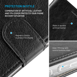 Pouzdro typu kniha FIXED Opus pro Samsung Galaxy A36 5G/A56 5G, černé