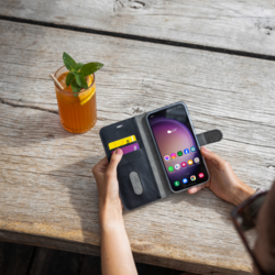 Pouzdro typu kniha FIXED Opus pro Samsung Galaxy A36 5G/A56 5G, modré