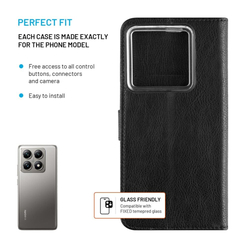 Pouzdro typu kniha FIXED Opus pro Xiaomi 14T Pro, černé