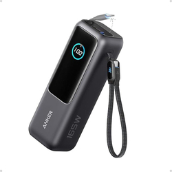 Powerbanka Anker 25000mAh, 165W s kabelem USB-C šedá