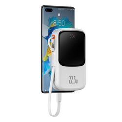 Powerbanka Baseus Qpow Pro 10000mAh, 22,5W, s kabelem USB-C bílá
