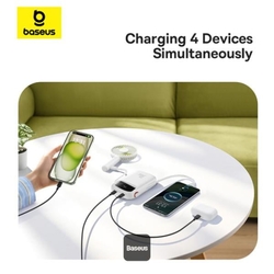 Powerbanka Baseus Qpow2 20000mAh, 30W, s kabelem USB-C bílá