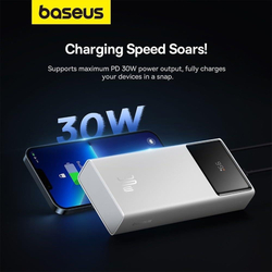 Powerbanka Baseus Star-Lord 20000mAh, 30W bílá