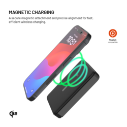 Powerbanka FIXED MagZen 10 Pro s Qi2 a MagSafe, 10 000 mAh, černá