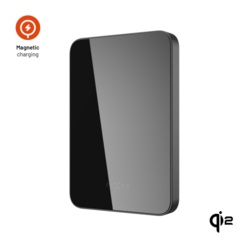 Powerbanka FIXED MagZen 5 Crystal s Qi2 a MagSafe, 5 000 mAh, černá