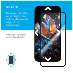 Prémiové ochranné tvrzené sklo FIXED Armor s aplikátorem pro Samsung Galaxy A55 5G, černé