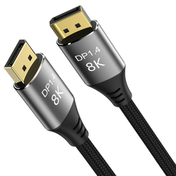 PremiumCord DisplayPort 1.4 přípojný kabel 32,4Gbit/s, rozlišení 8K, kovové a zlacené konektory, 1m