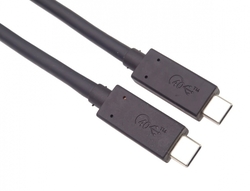 PremiumCord Thunderbolt 3 USB4 40Gb/s,100W Power Delivery, certifikovaný USB-IF, USB-C, 0,8m