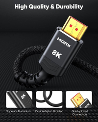PremiumCord ULTRA HDMI 2.1 High Speed + Ethernet kabel 8K@60Hz,zlacené 3m
