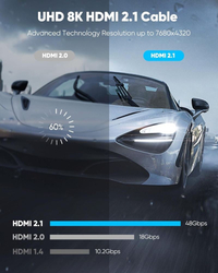 PremiumCord ULTRA HDMI 2.1 High Speed + Ethernet kabel 8K@60Hz,zlacené 5m