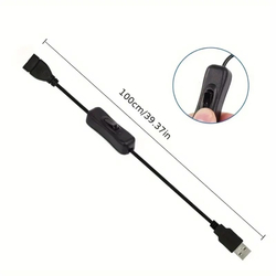 PremiumCord USB 2.0 kabel prodlužovací s vypínačem