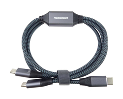 PremiumCord USB-C Inteligentní rychlonabíjecí kabel 1m