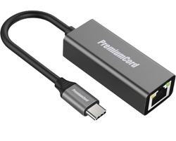 PremiumCord Adapter USB-C to Gigabit 10/100/1000Mbps konektor RJ45