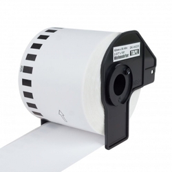 PRINTLINE kompatibilní páska s Brother HSe-241, 18mm, černý tisk/ bílý podklad, bužírka