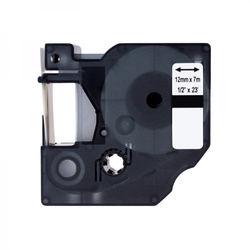 PRINTLINE kompatibilní páska s DYMO, 45021, S0720610,12mm, 7m, bílý tisk/černý podklad, D1