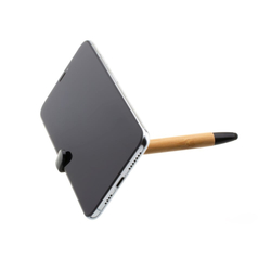 Propiska 3v1 se stylusem a stojánkem FIXED Pen, antibakteriální povrch, bambusové tělo