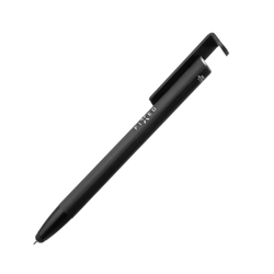 Propiska 3v1 se stylusem a stojánkem FIXED Pen, antibakteriální povrch, hliníkové tělo, černá