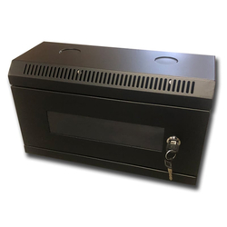 RACK DATACOM 10" nástěnný rozvaděč 4U/140 mm (sklo) černý