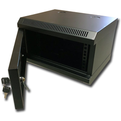 RACK DATACOM 10" nástěnný rozvaděč 4U/280 mm (sklo) černý