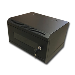 RACK DATACOM 10" nástěnný rozvaděč 4U/280 mm (sklo) černý