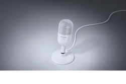 Razer SEIRÉN V3 MINI White Ultra-Compact USB Microphone with Tap-to-Mute