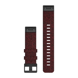Řemínek QuickFit 22 mm, nylonový, červený, černá přezka