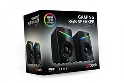 C-TECH SPK-15, 2.0, RGB, černé