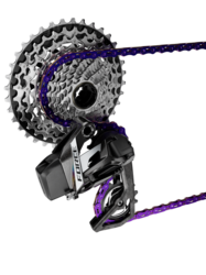 Řetěz SRAM FORCE E1 Flattop, Purple, 126čl., se spojkou PowerLock - 12/13 rychlostní