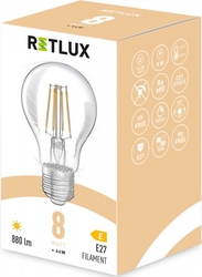 Retlux RFL 402 Filament A60 E27 LED žárovka 8W 