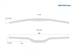 Ritchey Comp Rizer - 740mm x 35mm, 9° 