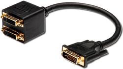 PremiumCord Splitter DVI-D (24+1) male => 2x DVI-D (24+1) female pro propojení PC a dvou monitorů
