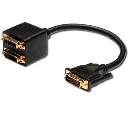 PremiumCord Splitter DVI-D (24+1) male => 2x DVI-D (24+1) female pro propojení PC a dvou monitorů