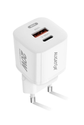 Rychlá nabíječka ALIGATOR Mini, PD 20W USB + USB-C, bílá