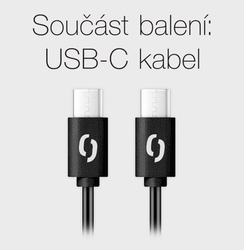 Rychlá nabíječka ALIGATOR PD 20W USB-C, USB-C/USB-C, černá