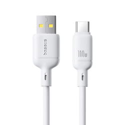 Rychlonabíjecí kabel Baseus Silky USB/USB-C 1m 100W bílý