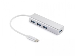 Sandberg USB-C Hub Saver, porty 4xUSB 3.0, stříbrný