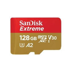 SanDisk Extreme microSDXC 128GB 190MB/s UHS-I U3 Class 10 + Adaptér