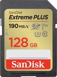 SanDisk Extreme PLUS SDXC 128GB 190MB/s UHS-I U3 Class 10