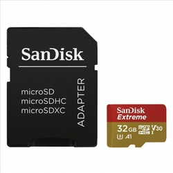 SanDisk microSDHC Extreme 32GB 100MB/s A1 Class10 UHS-I V30 + Adapter (SDSQXAF-032G-GN6AA)
