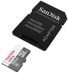 SanDisk microSDHC Ultra 32GB 100MB/s UHS-I U1 Class 10 + Adaptér