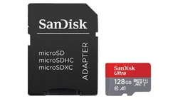 SanDisk microSDXC Ultra 128GB UHS-I U1, A1 Class 10 + Adaptér