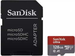 SanDisk Ultra microSDXC 128GB 140 MB/s UHS-I U1 Class 10 + Adaptér 